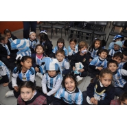 Festejos por el Día de la Bandera con los niños de Jardín